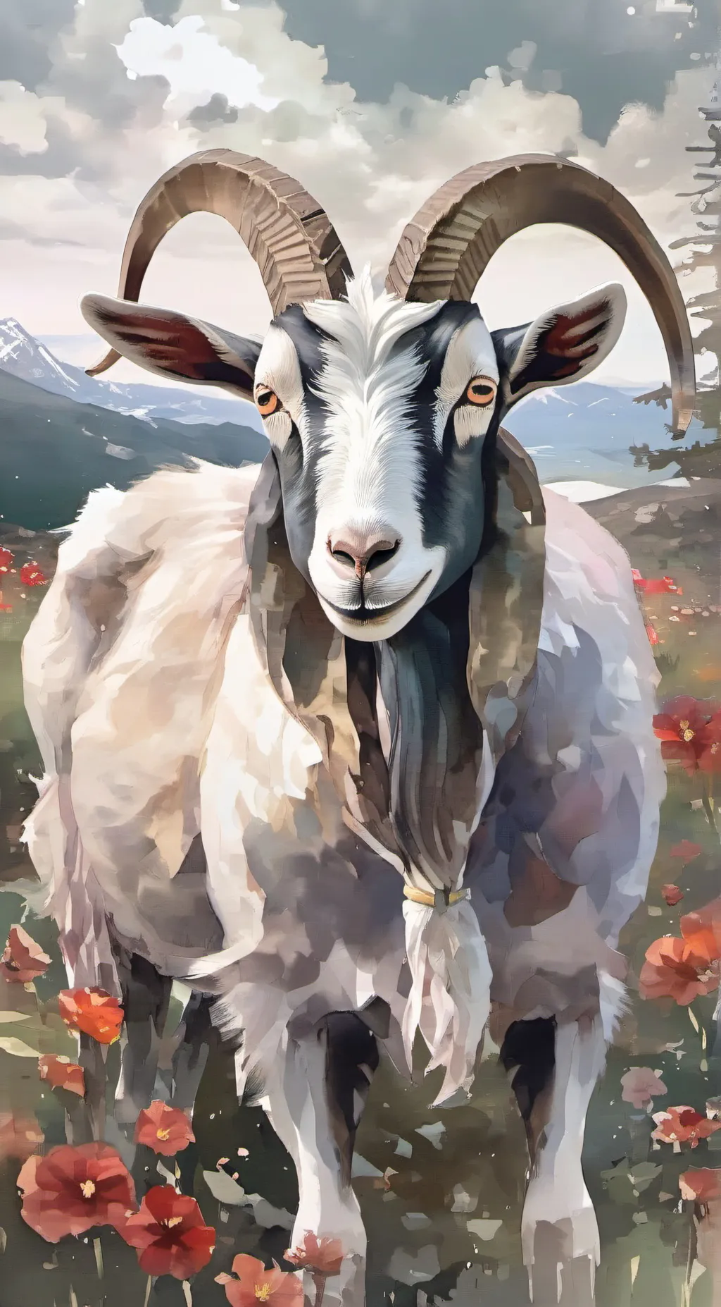 ai character: Goat background