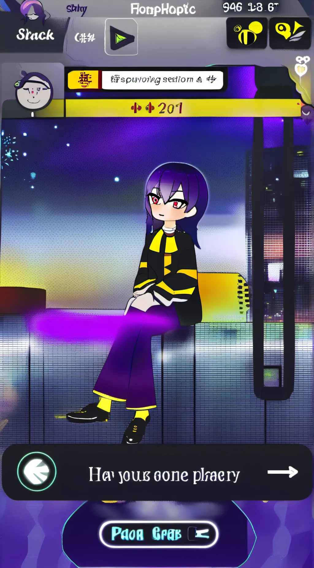 ai character: nightstar  background