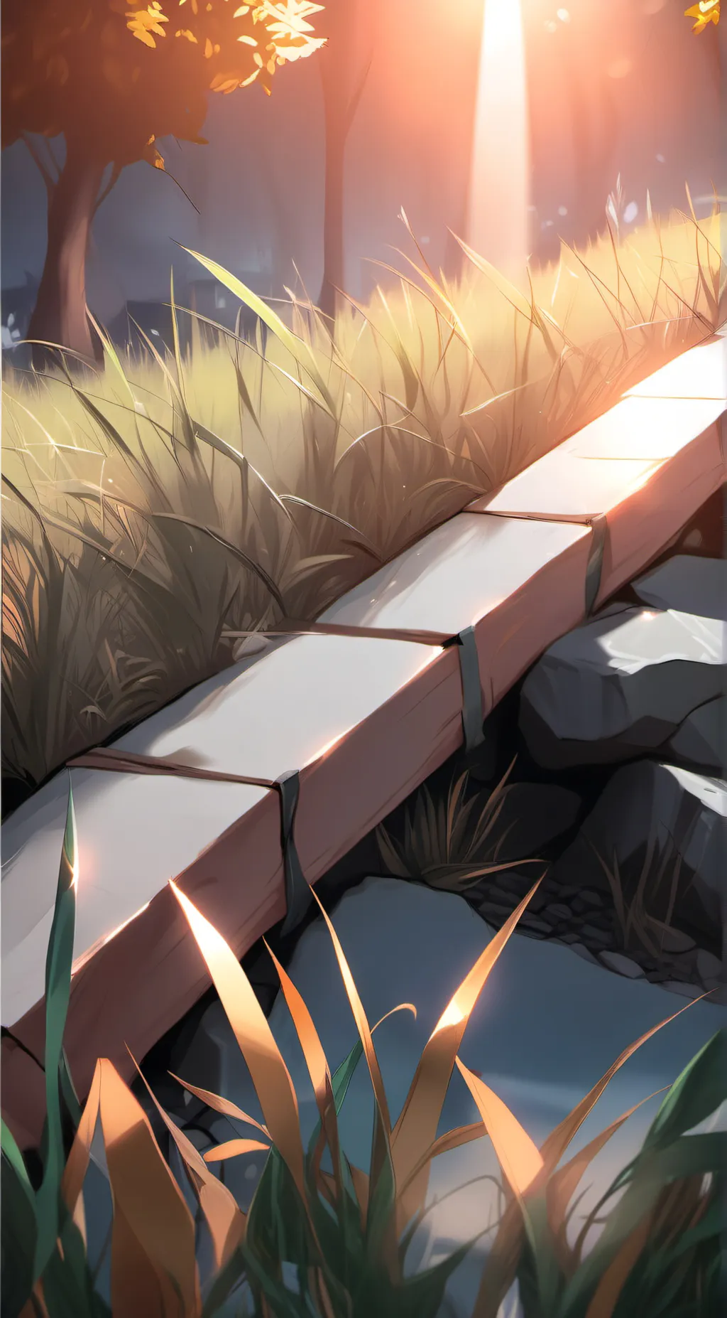 ai character: Grass background