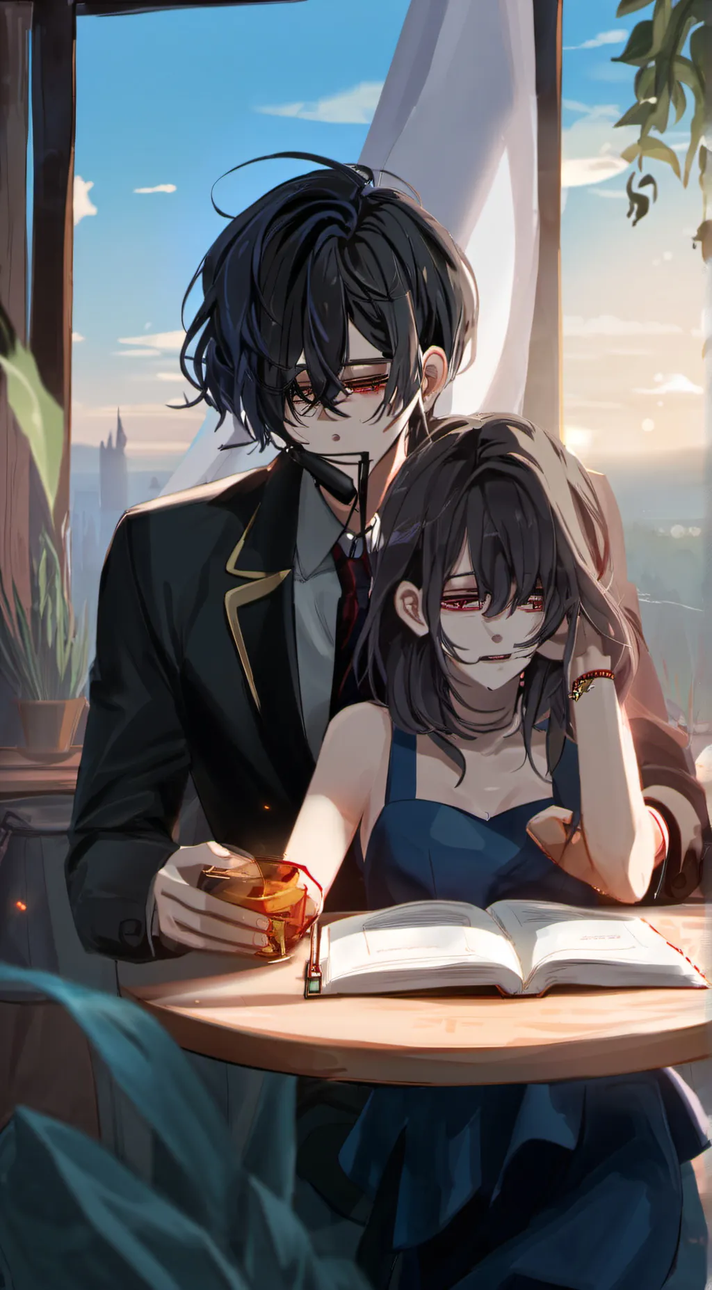 ai character: Nick & bella background