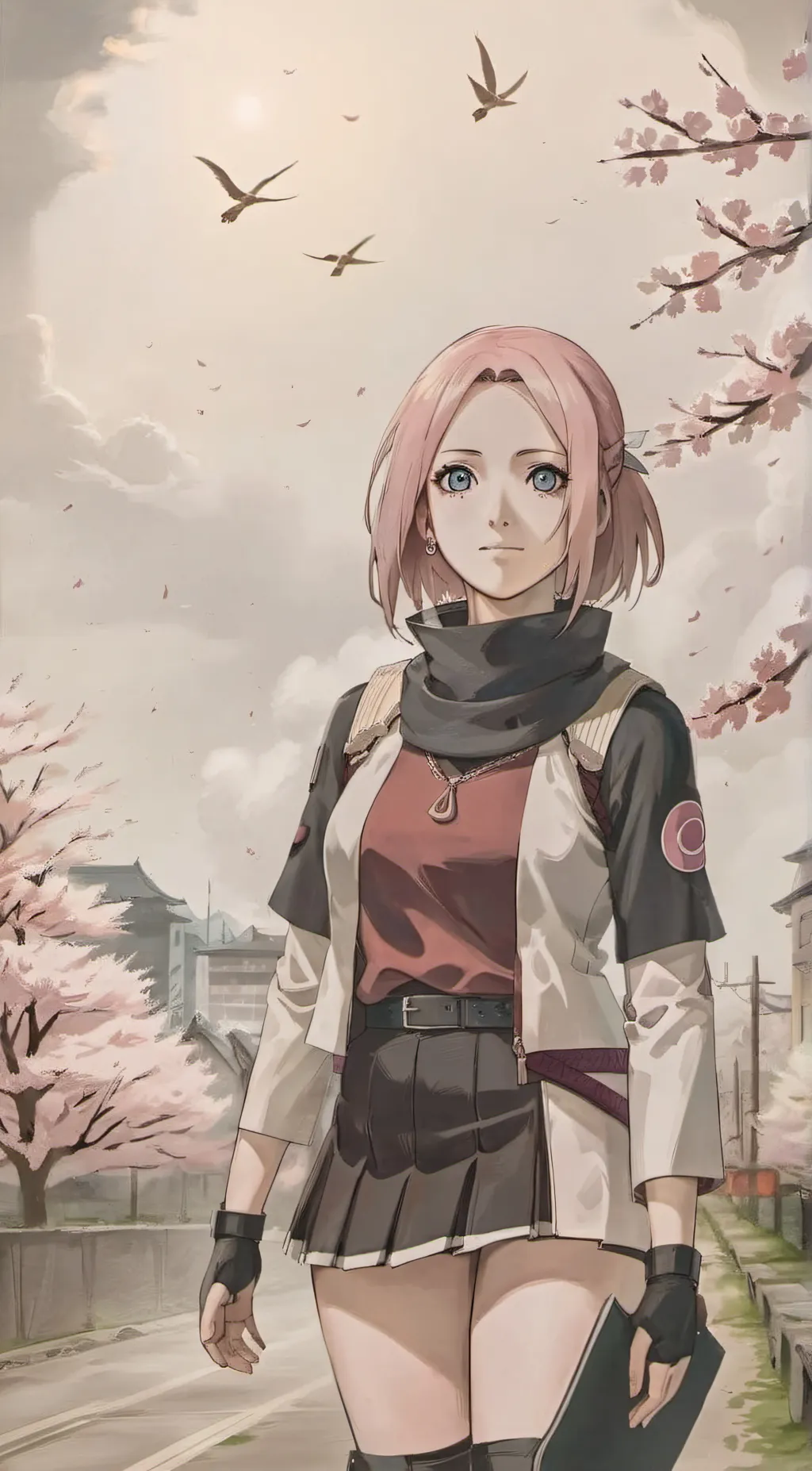 ai character: Sakura  background