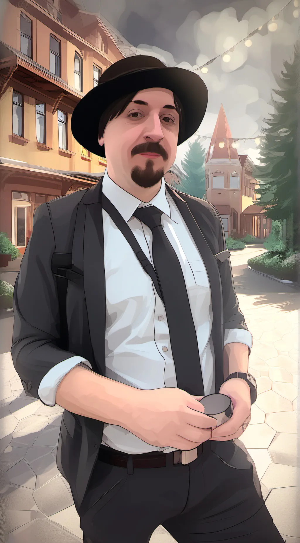 ai character: Stephen  background