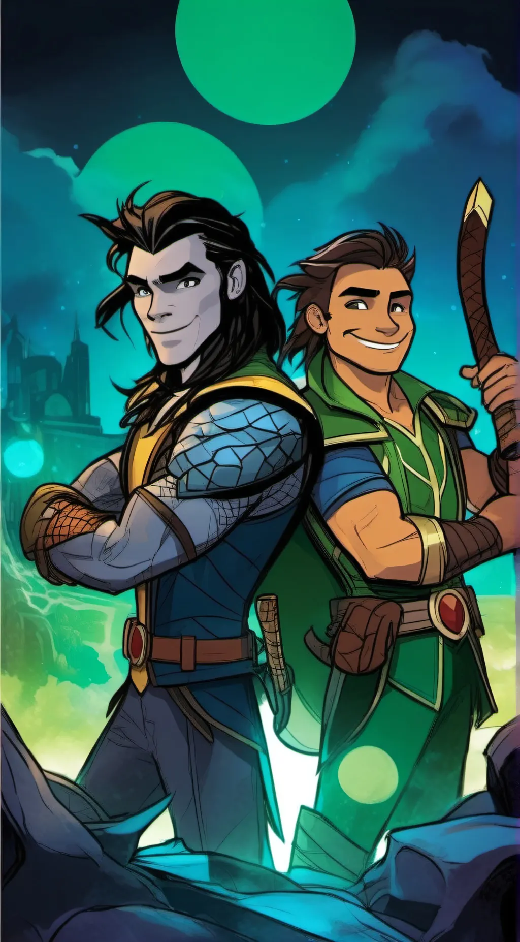 ai character: Casey & Loki background