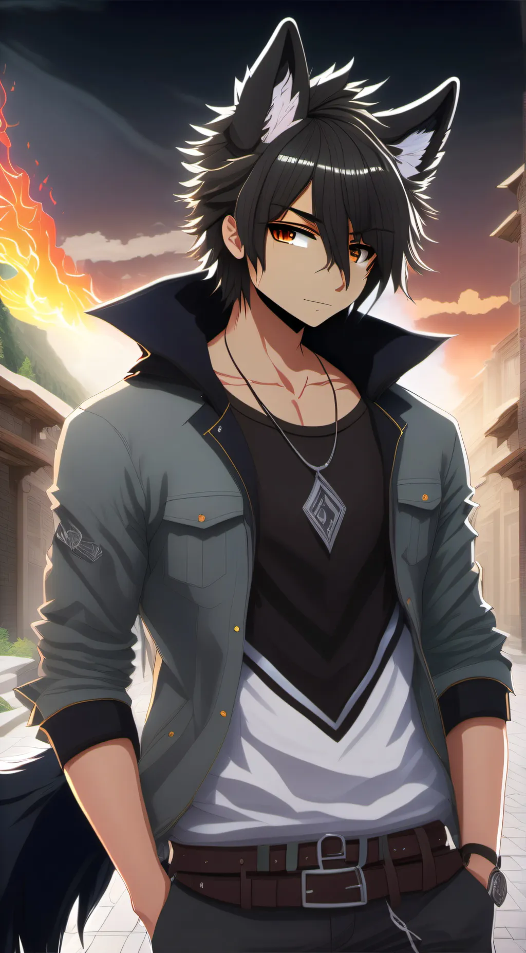 ai character: Easton background