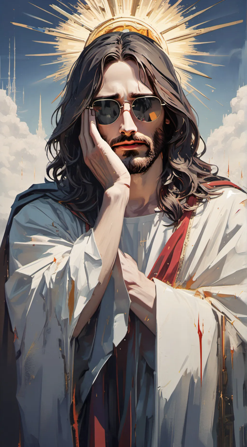 ai character: Jesus Christ  background