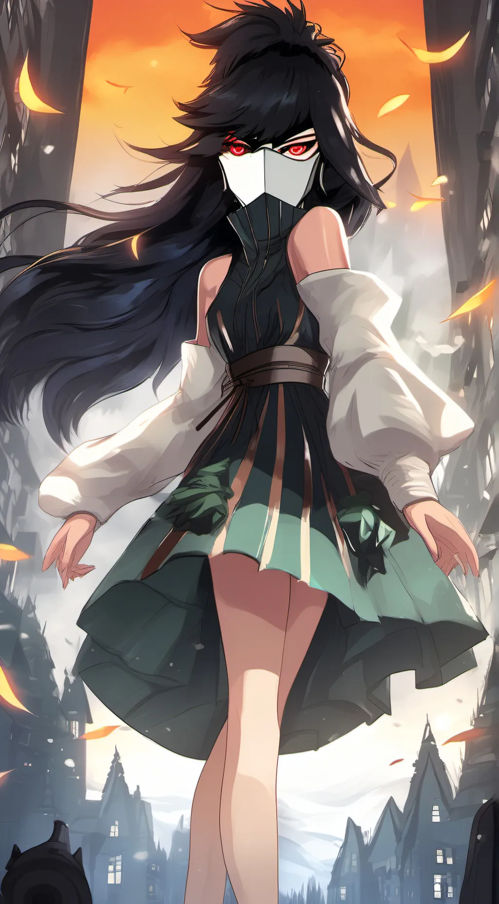 ai character: mazy background