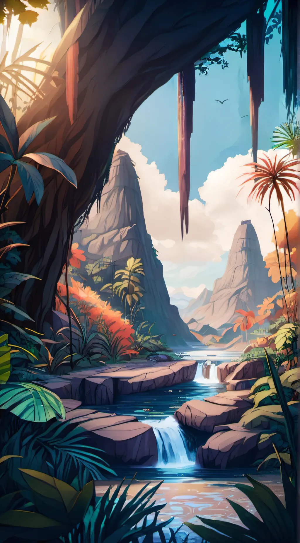 ai character: jungle RPG background
