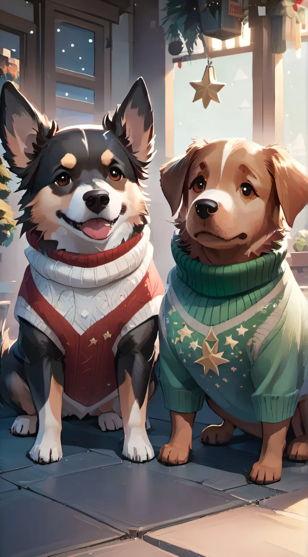 ai character: star and bella background
