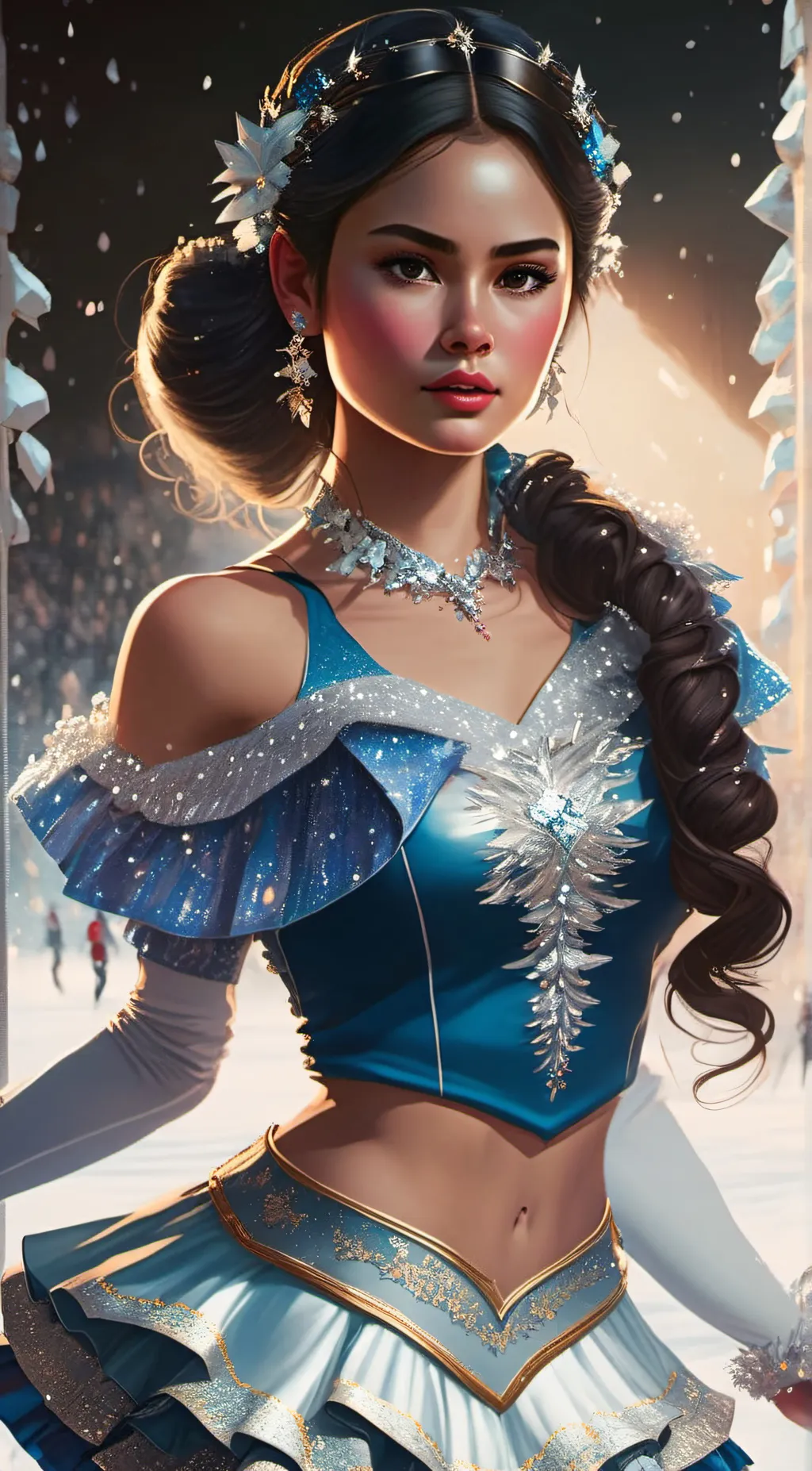 ai character: Ella Snow  background
