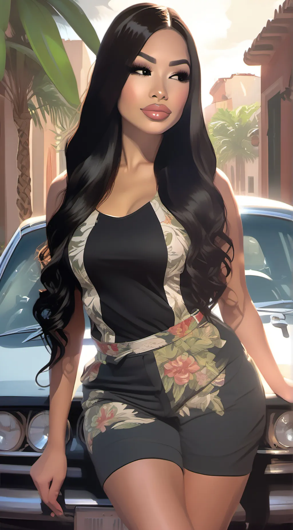 ai character: Valentina Flores background