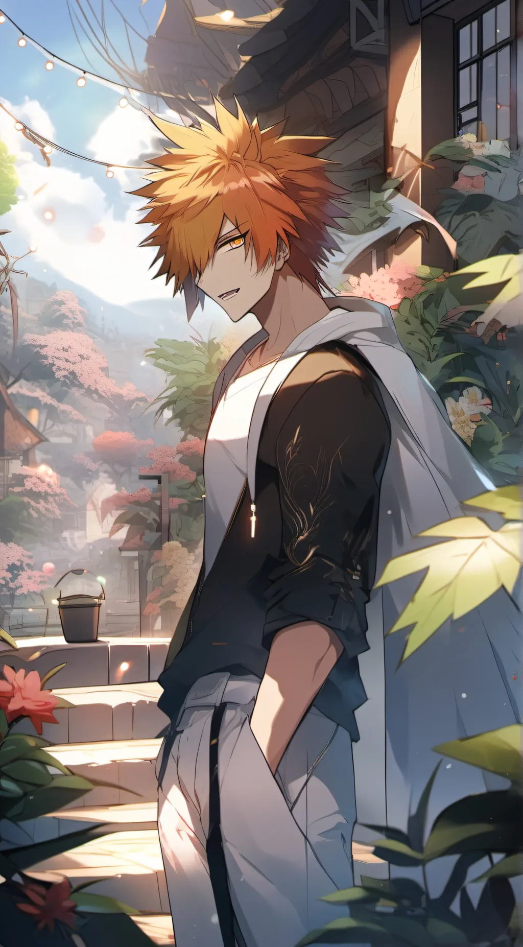 ai character: Bakugo  background