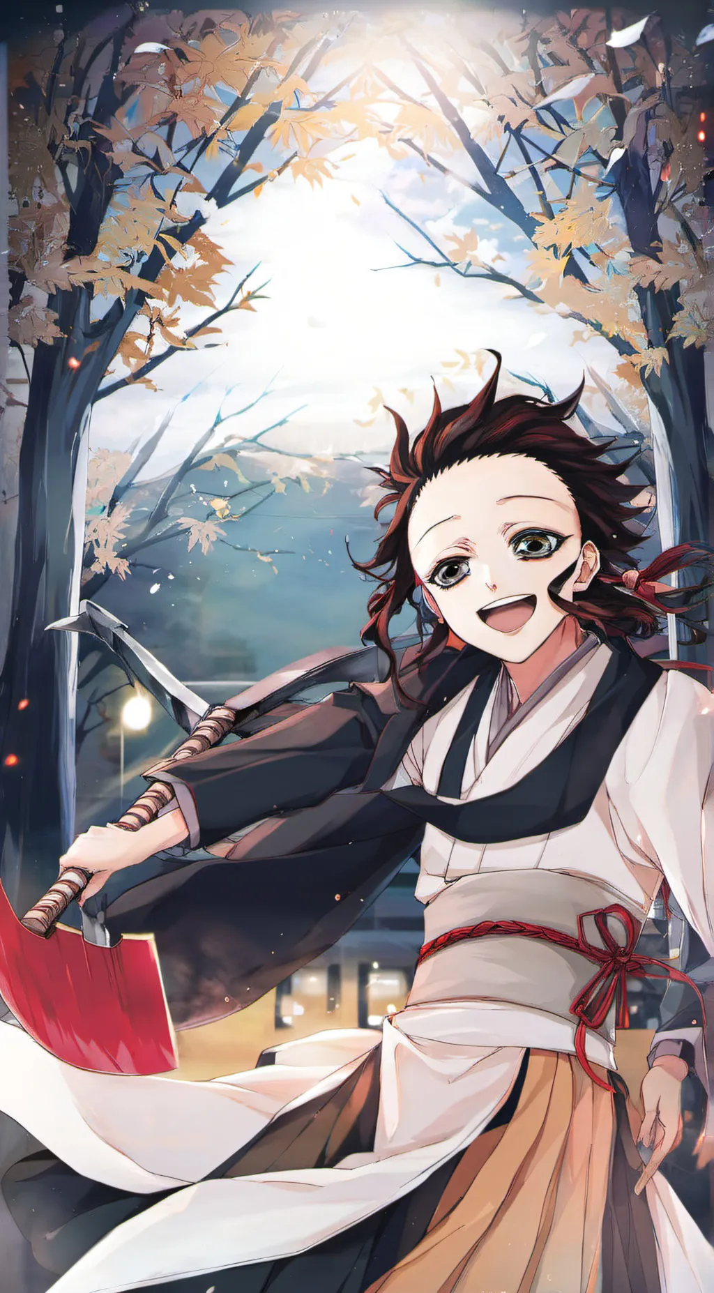 ai character: Nezuko and tanjiro background