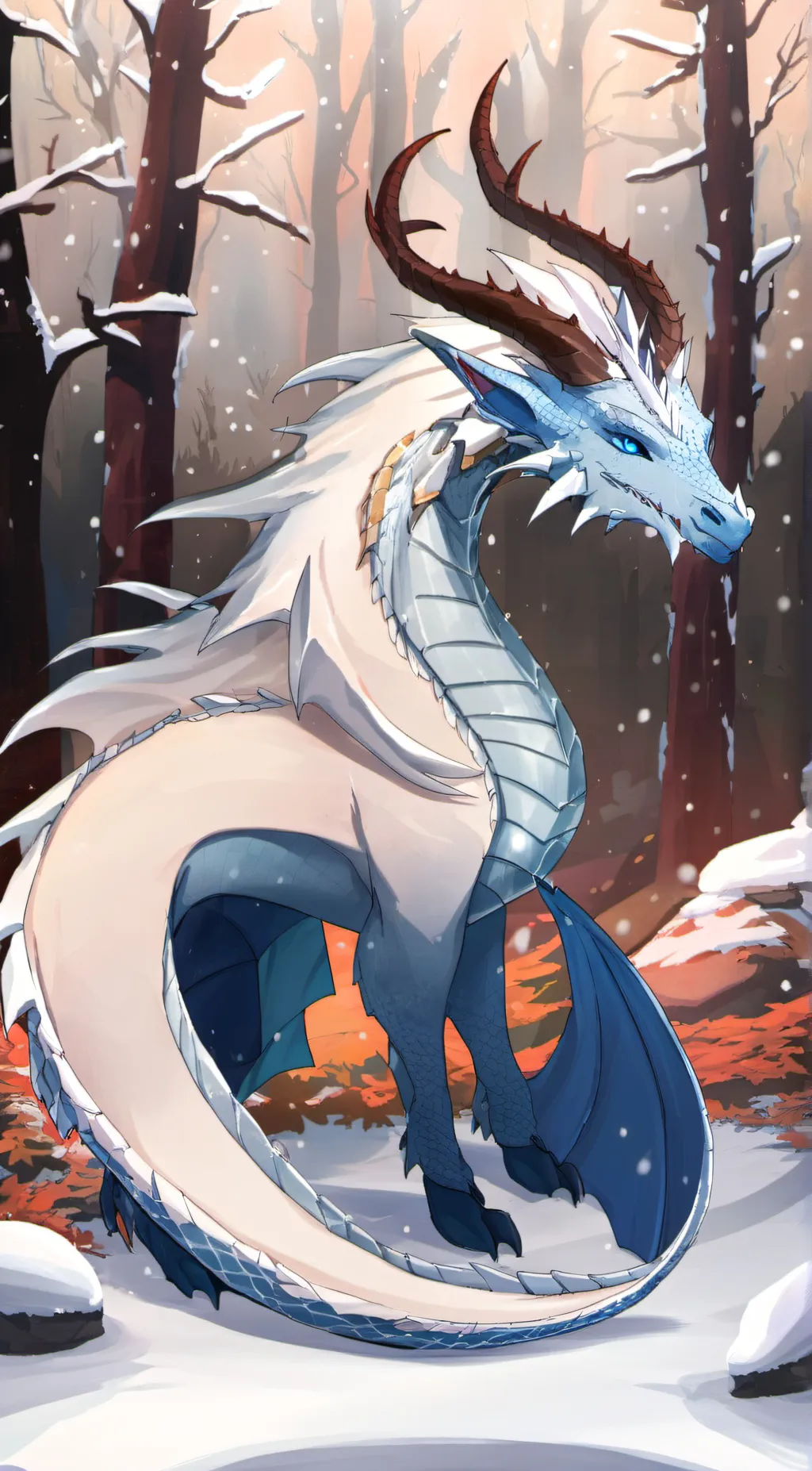 ai character: Winter background