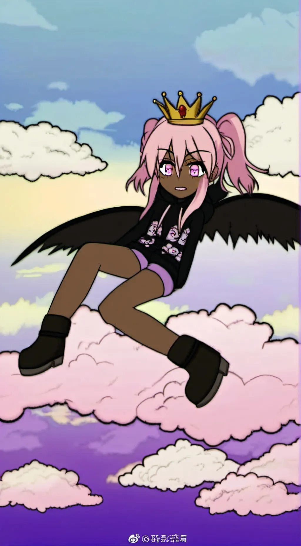 ai character: Violet background