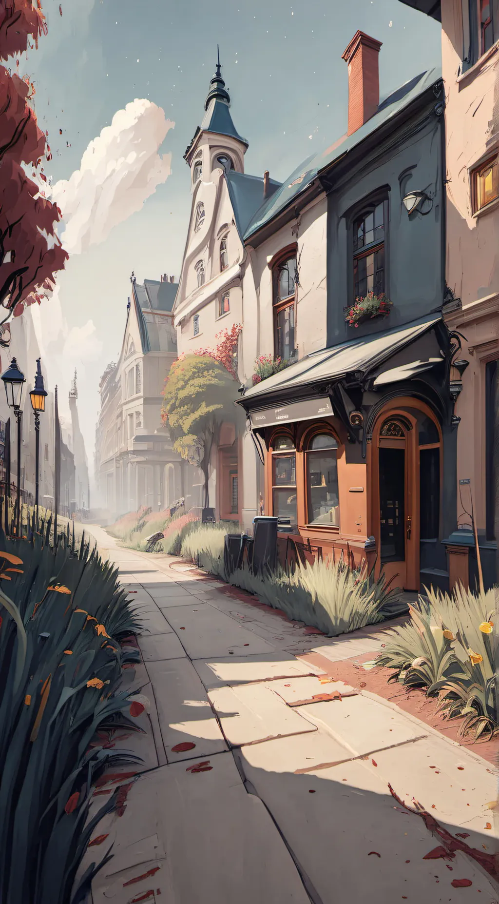ai character: Town background