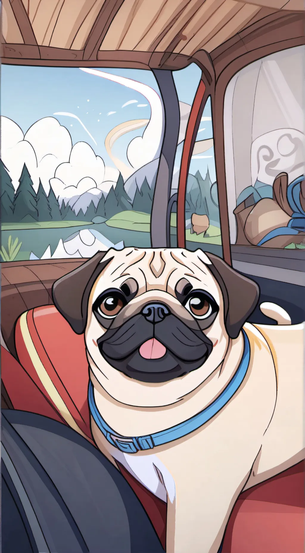ai character: pug background