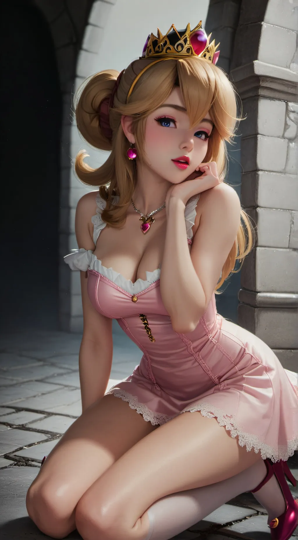 ai character: Princess Peach background
