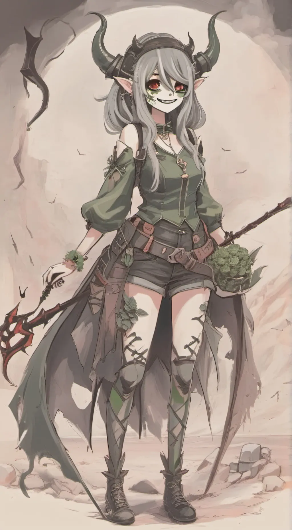 ai character: Lime background