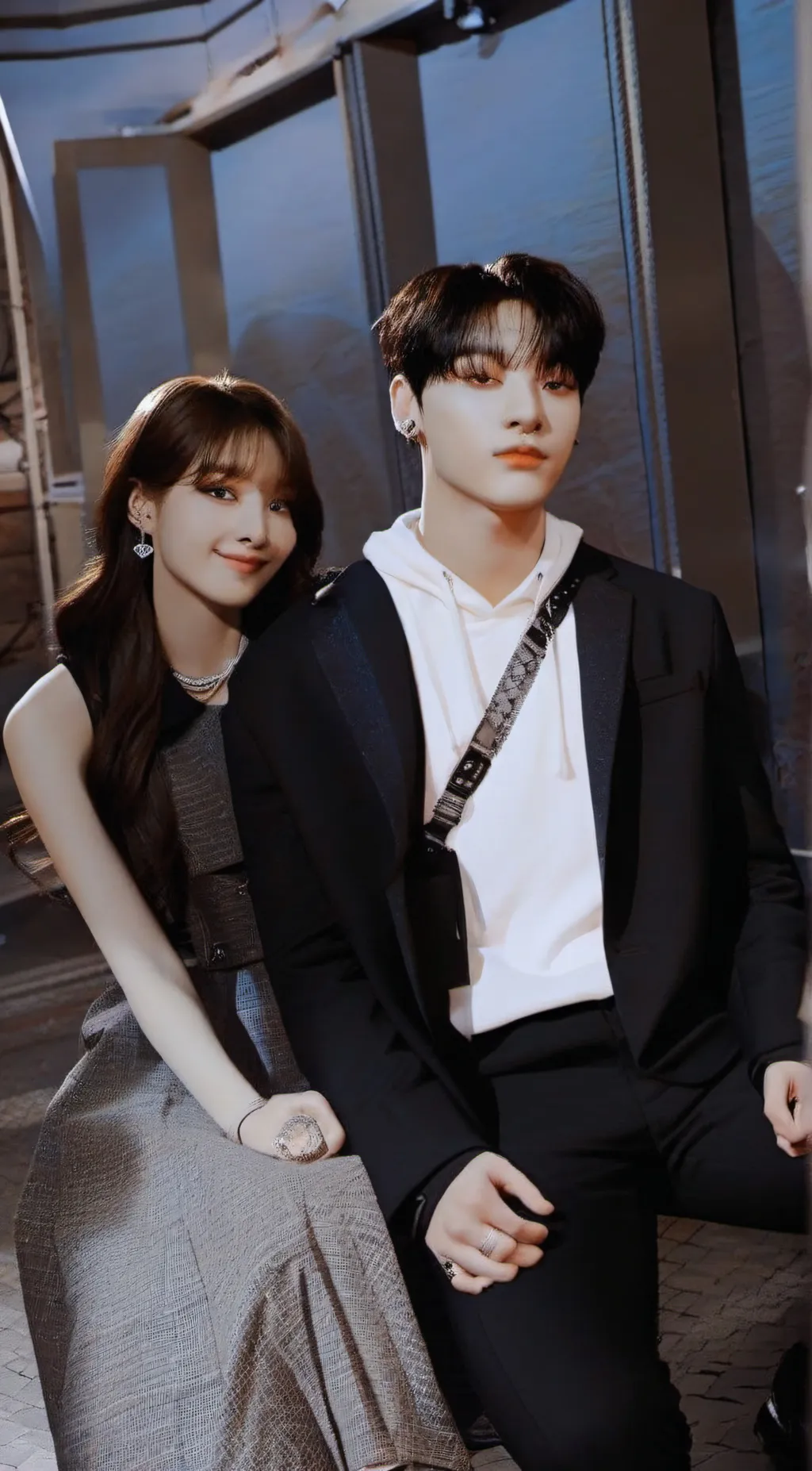ai character: jk and lisa  background