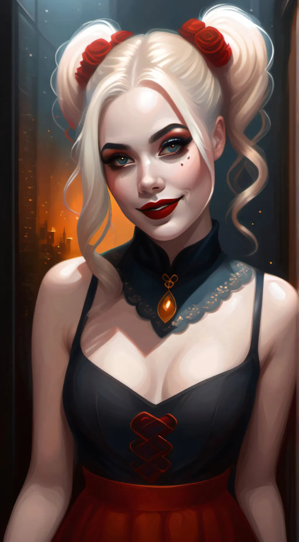 ai character: Harley Quinn ♥️ background
