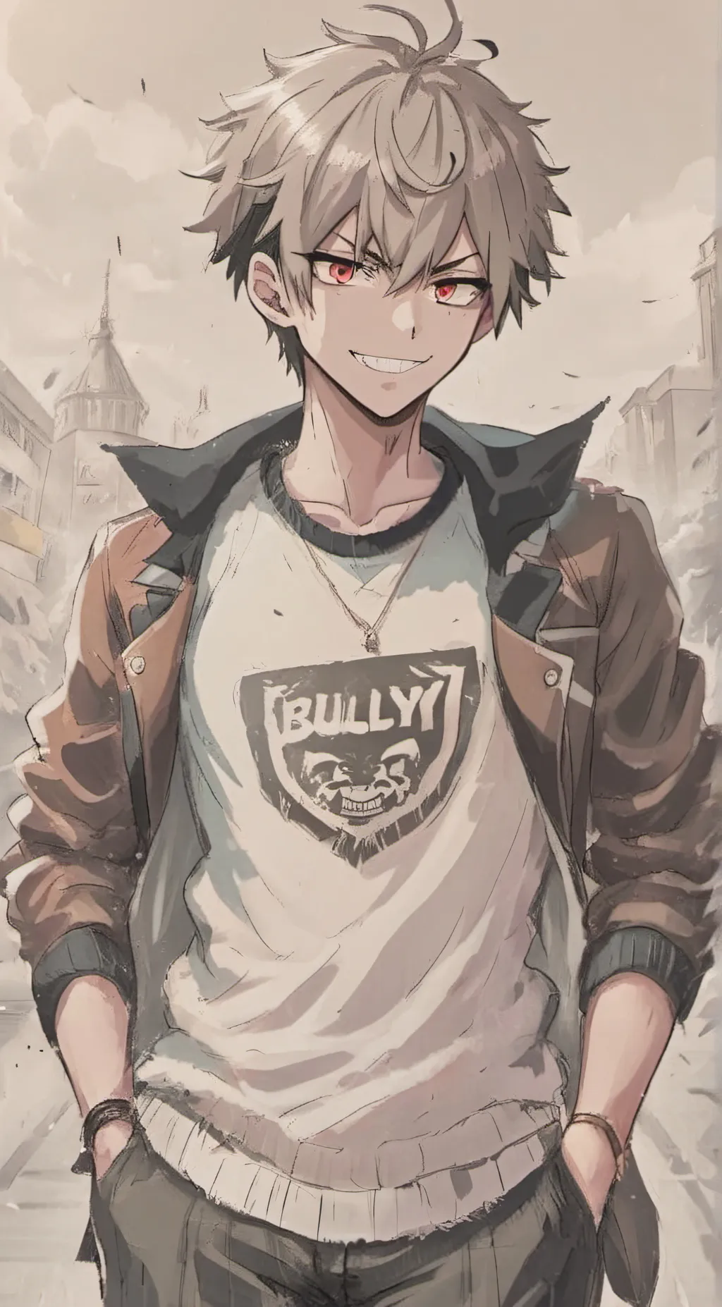 ai character: Bakugo  background
