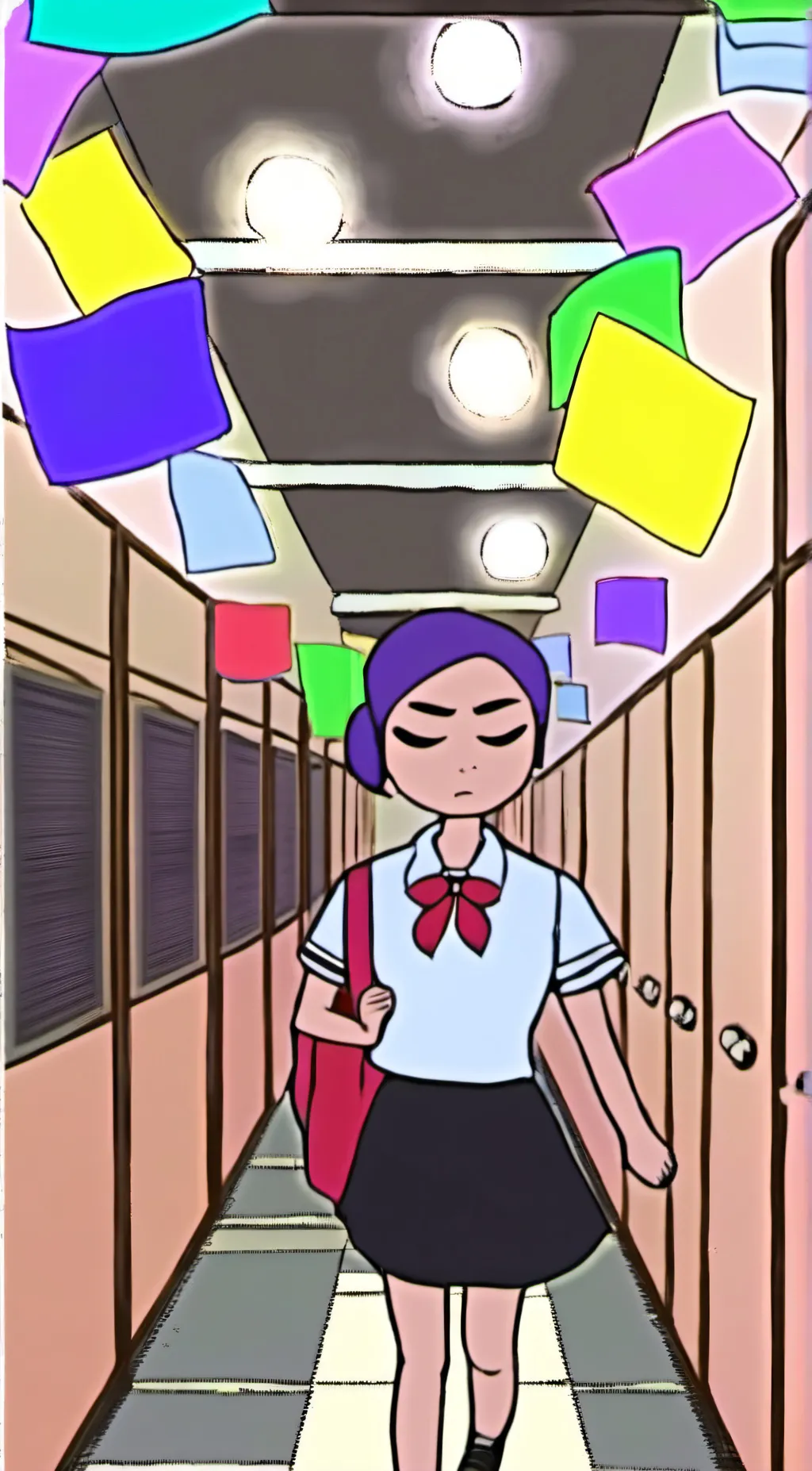 ai character: Tickle high school background