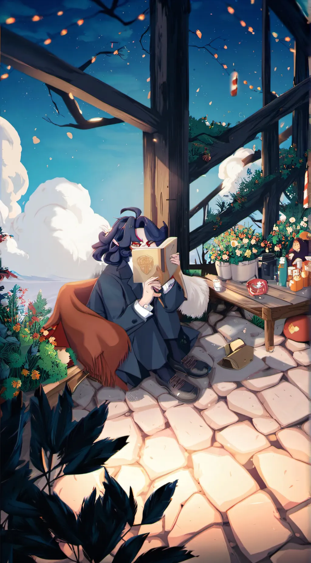 ai character: Licorice cookie background