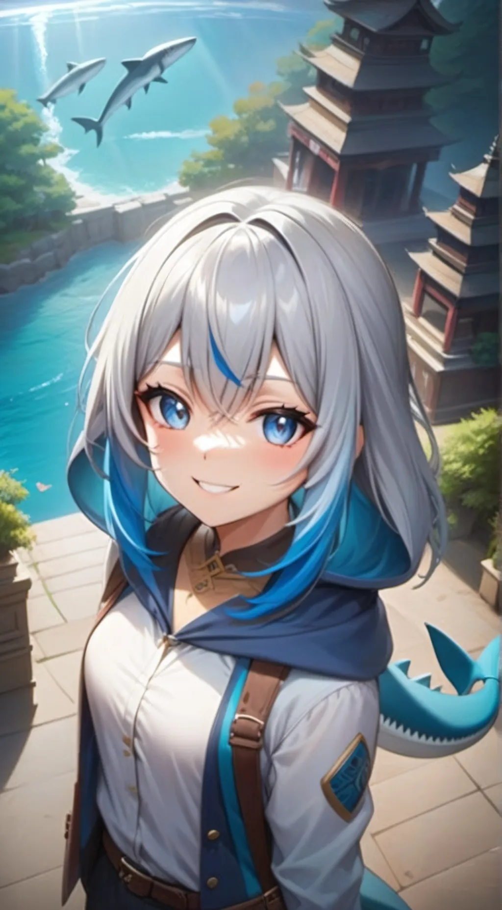 ai character: Gawr Gura background