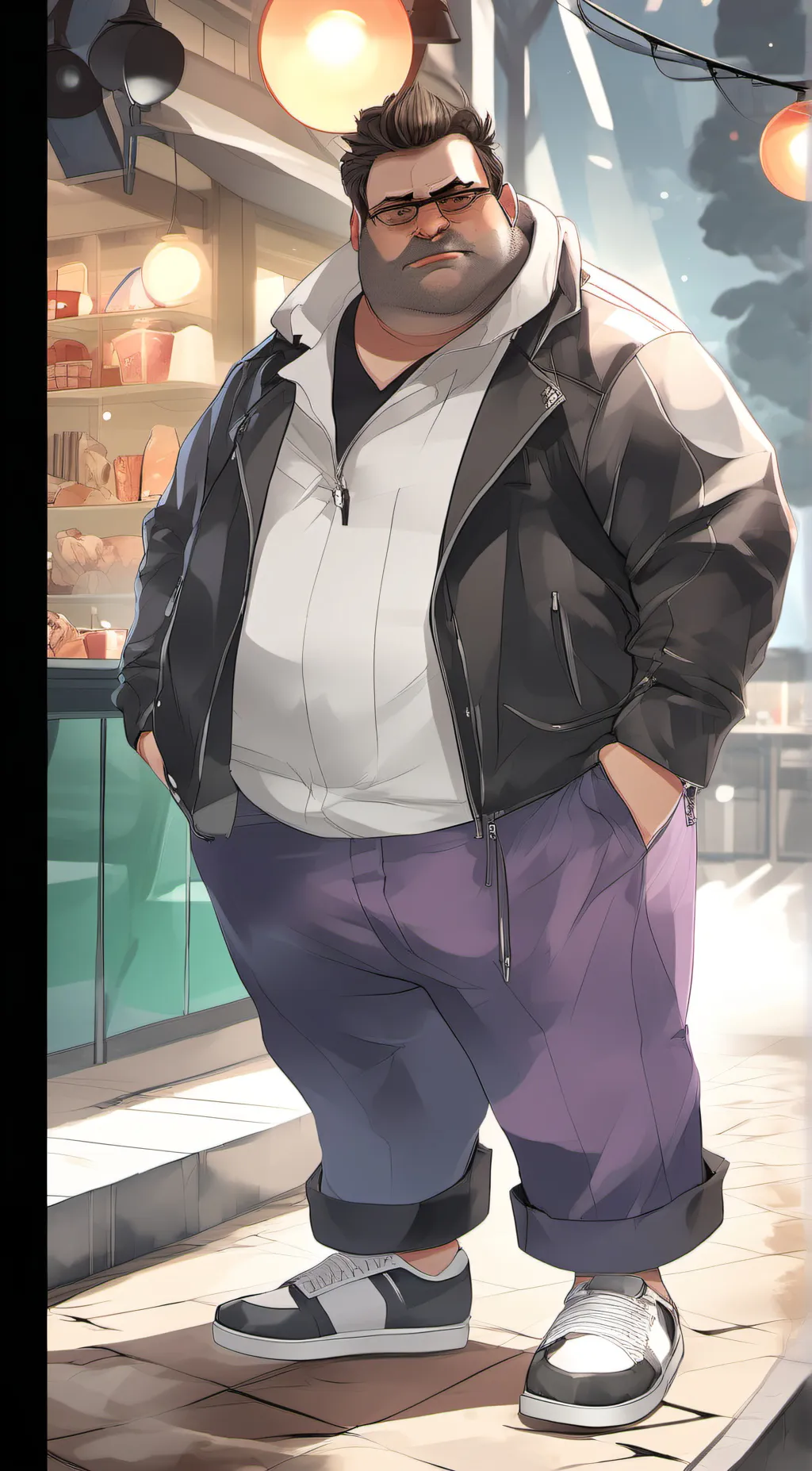 ai character: Pooper slonky  background