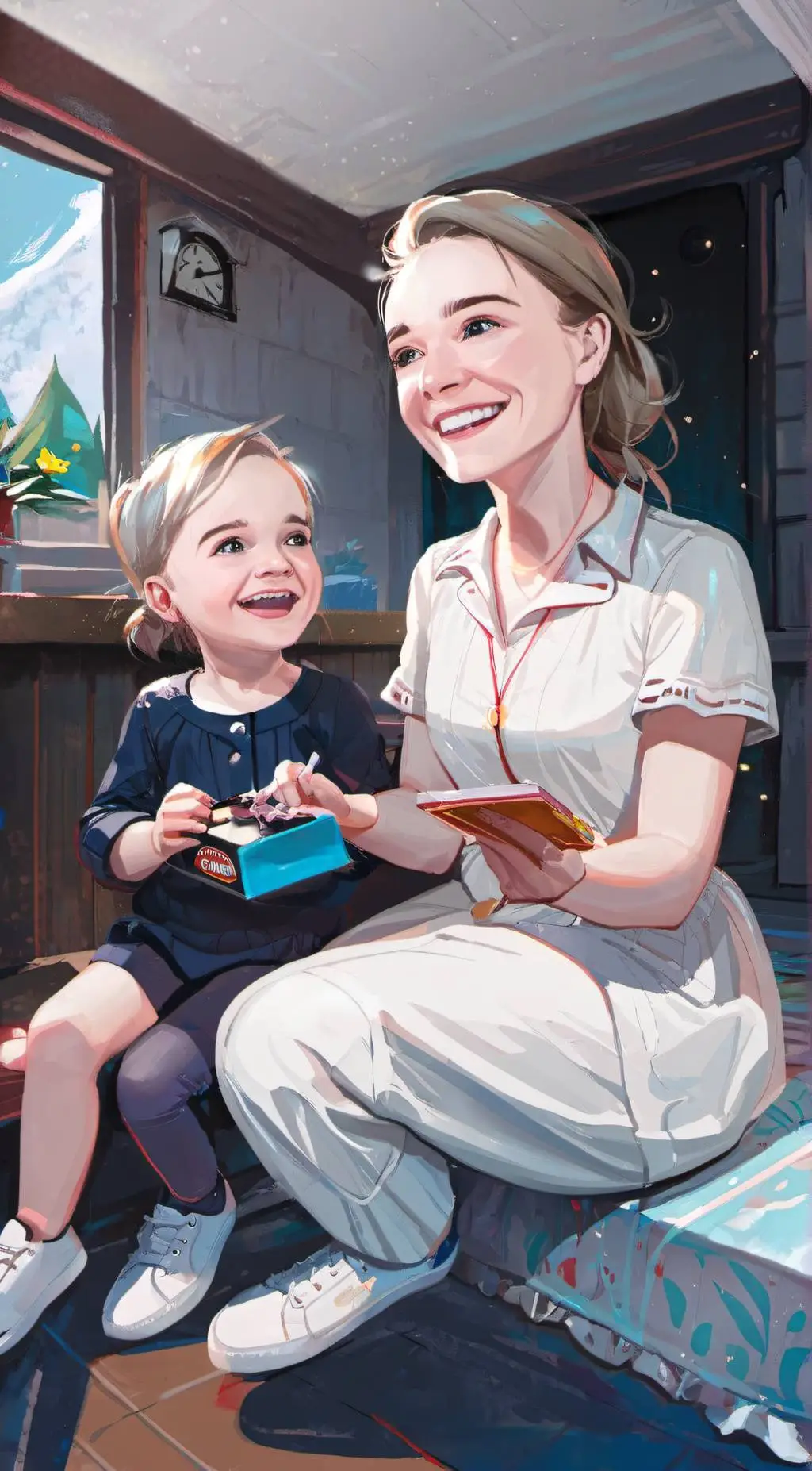 ai character: babysitter  background