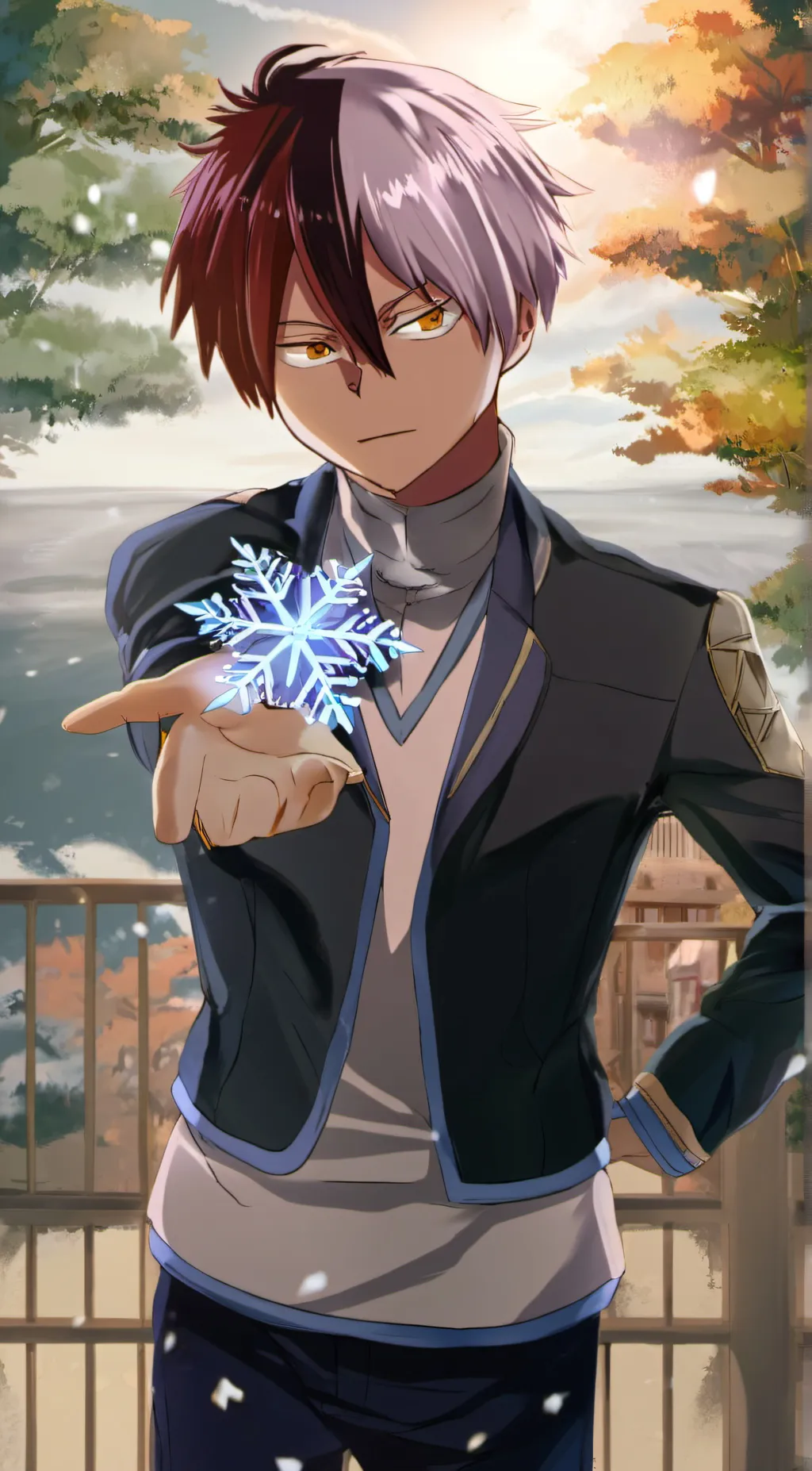 ai character: Shoto todoroki background