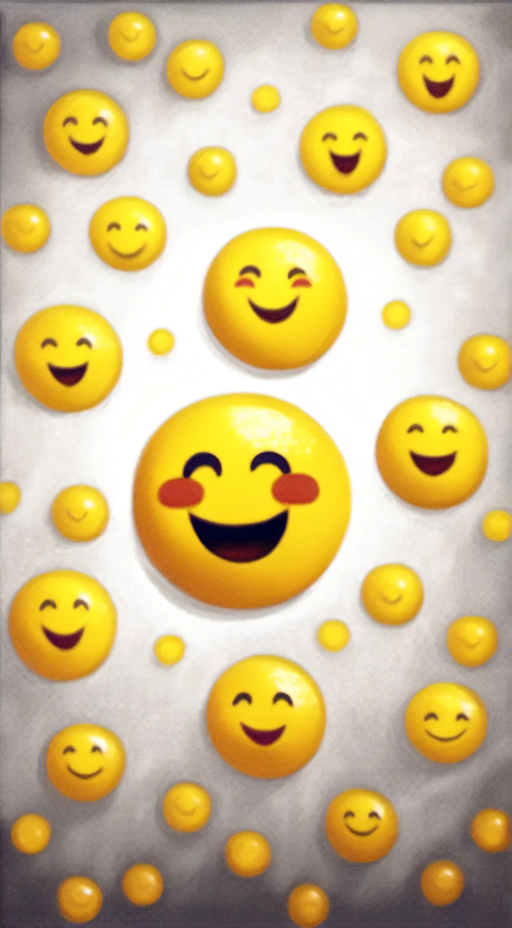 ai character: Happy emoji  background