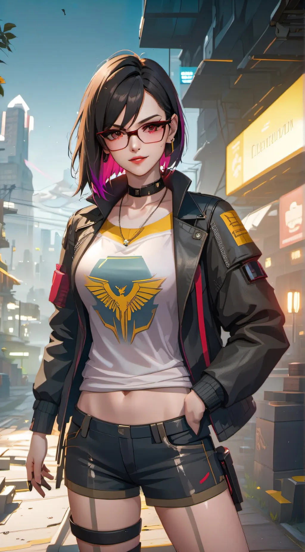 ai character: V (Female) background