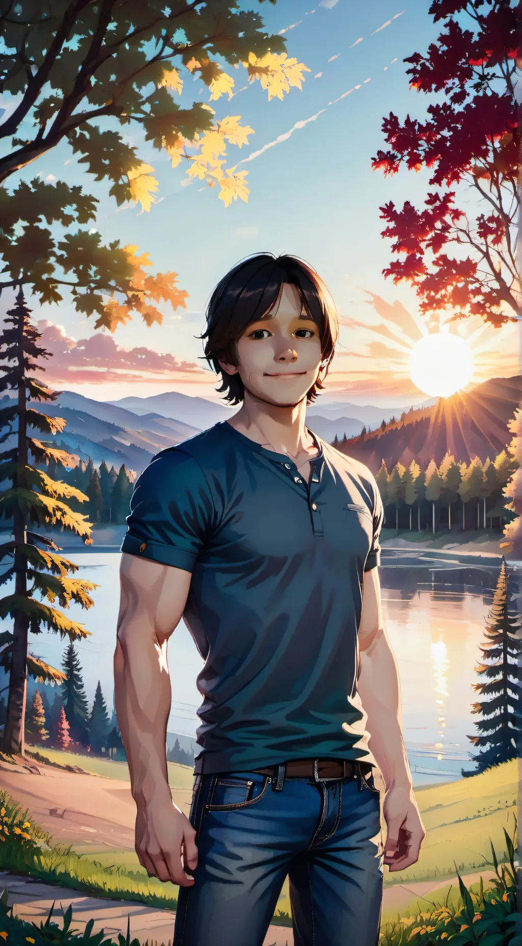 ai character: Easton background