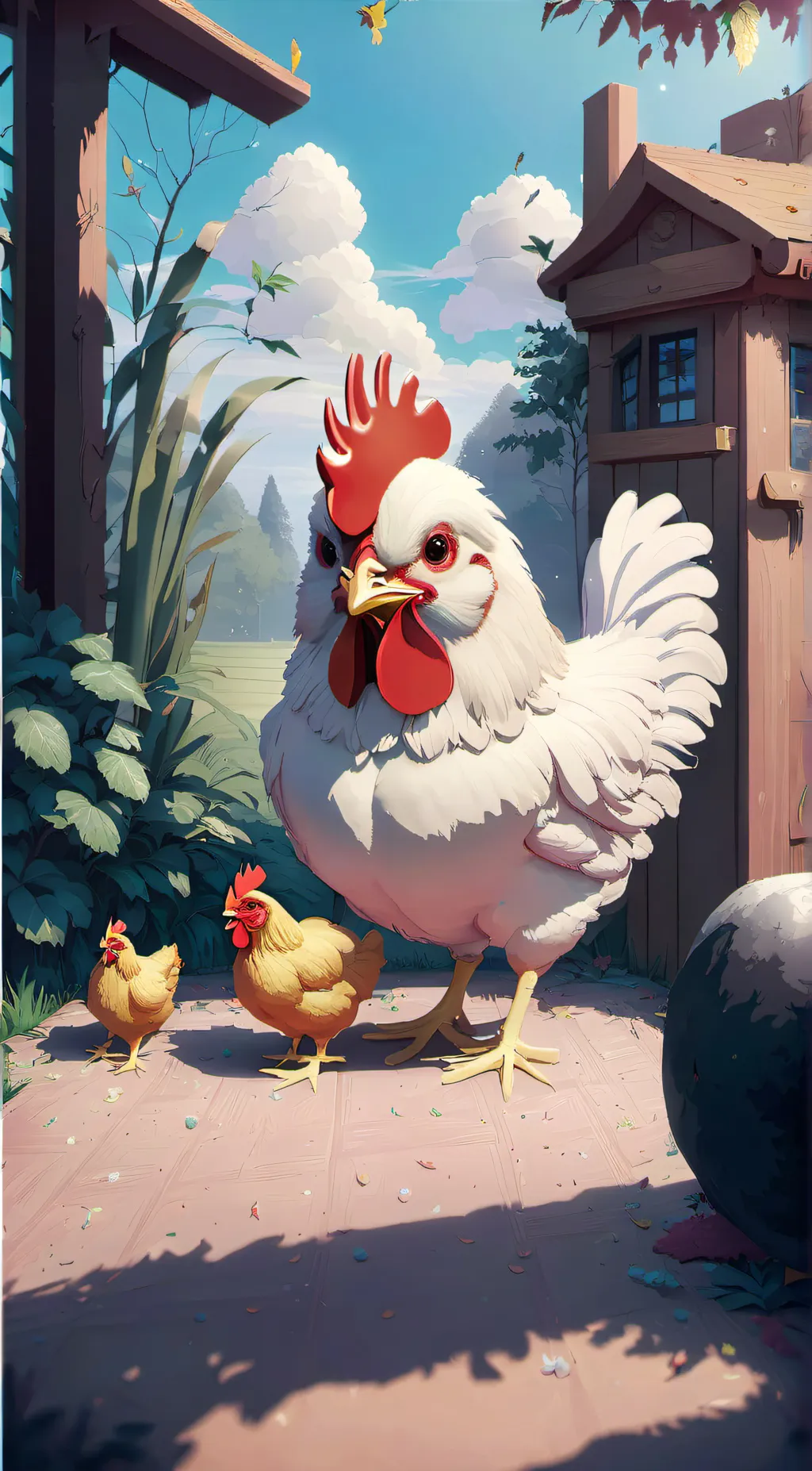 ai character: Chicken background