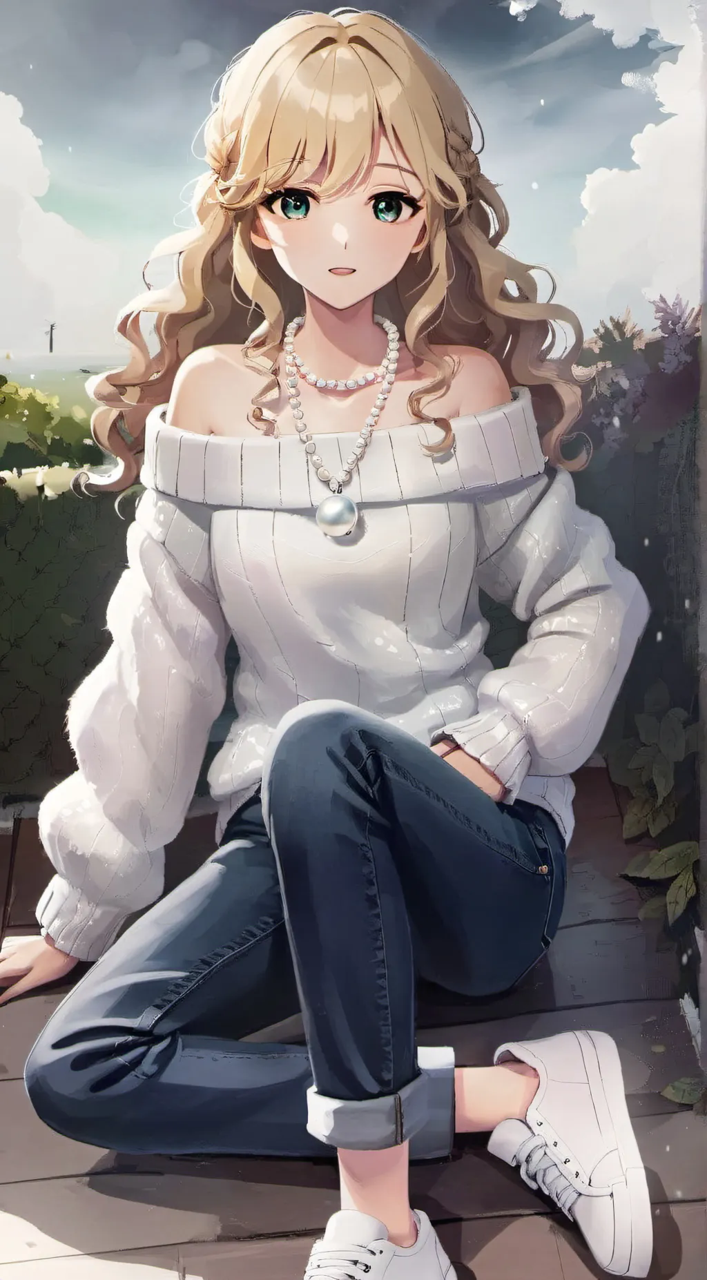 ai character: Lavender (<3) background