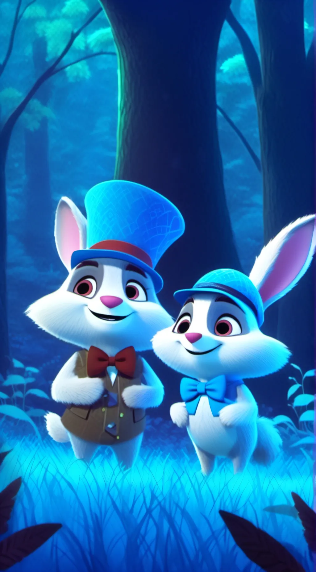 ai character: ben and bun bun background