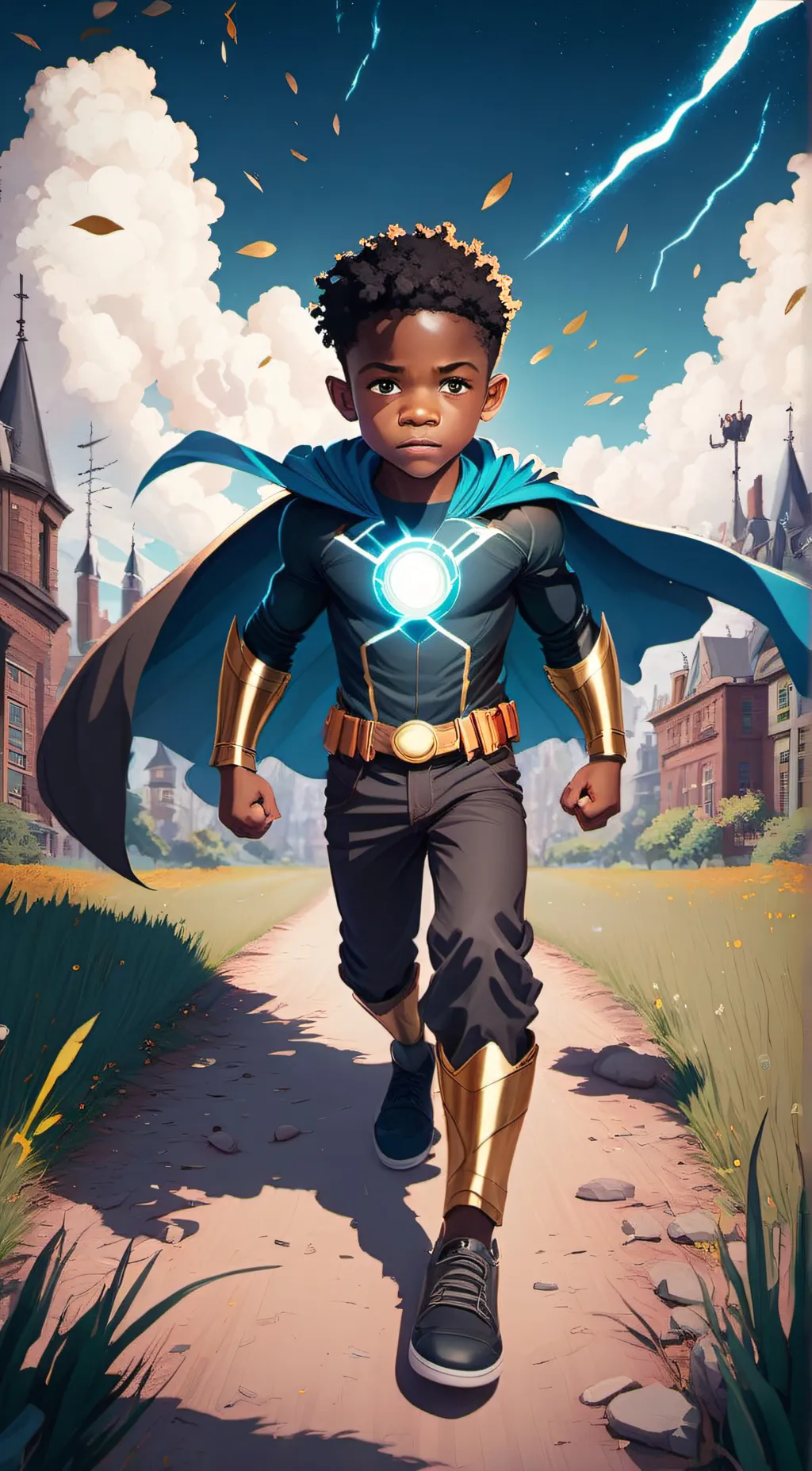 ai character: electronic boy background