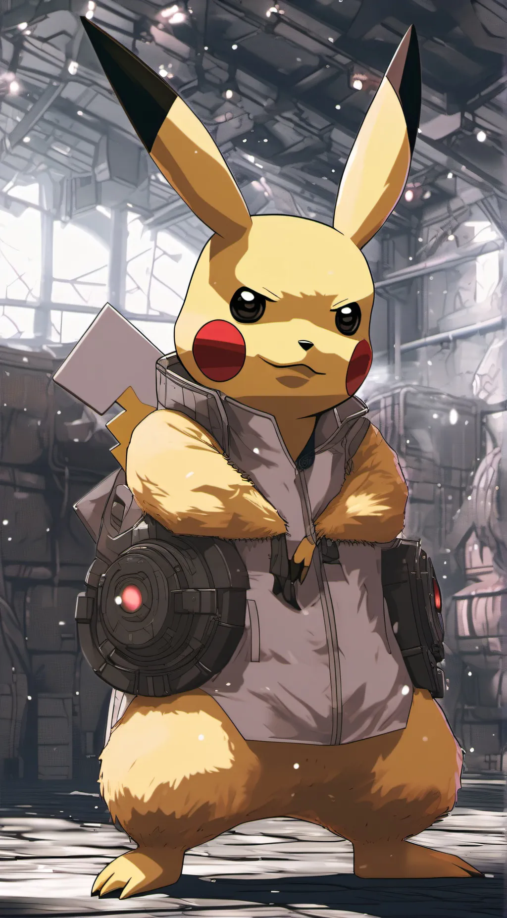 ai character: sigma pikachu background