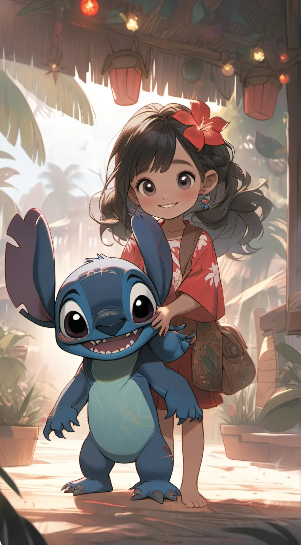 ai character: Lilo and Stitch  background