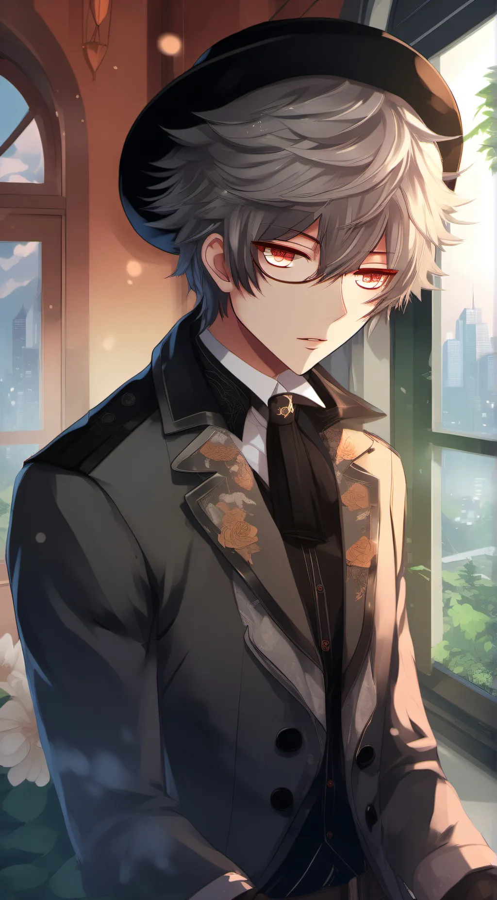 ai character: Ash  background