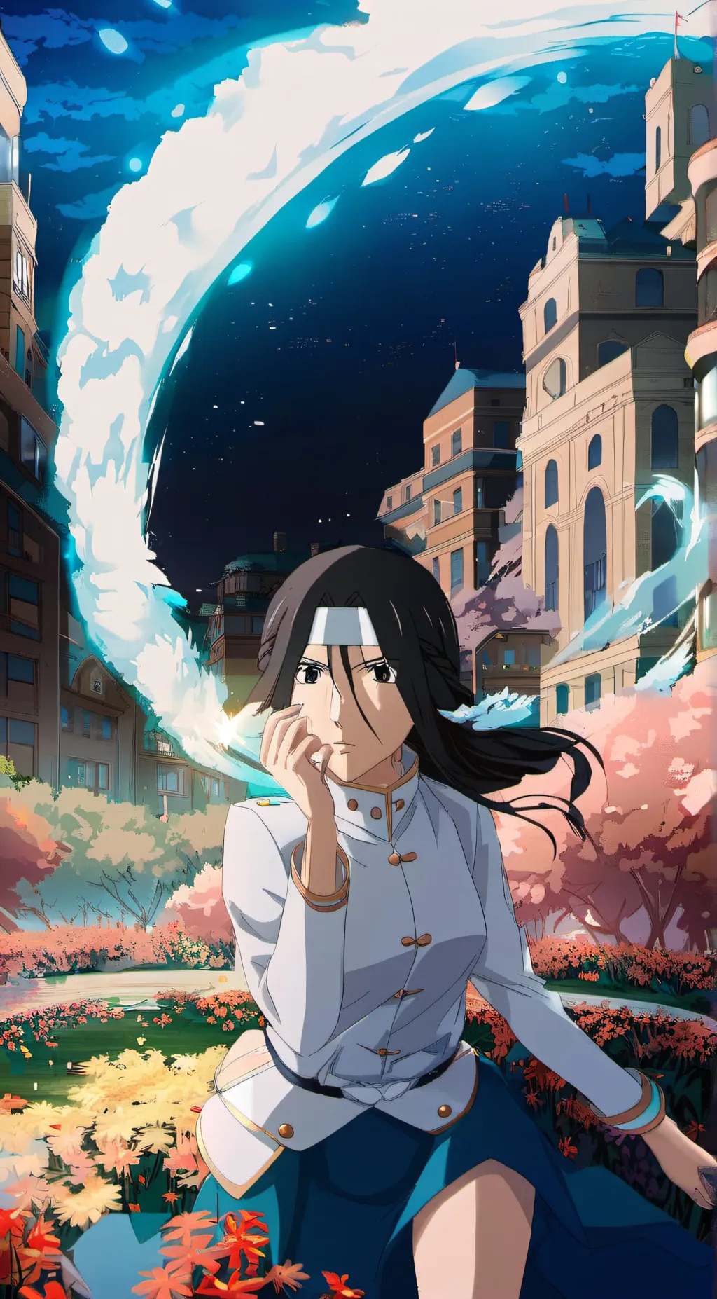 ai character: machi chan  background