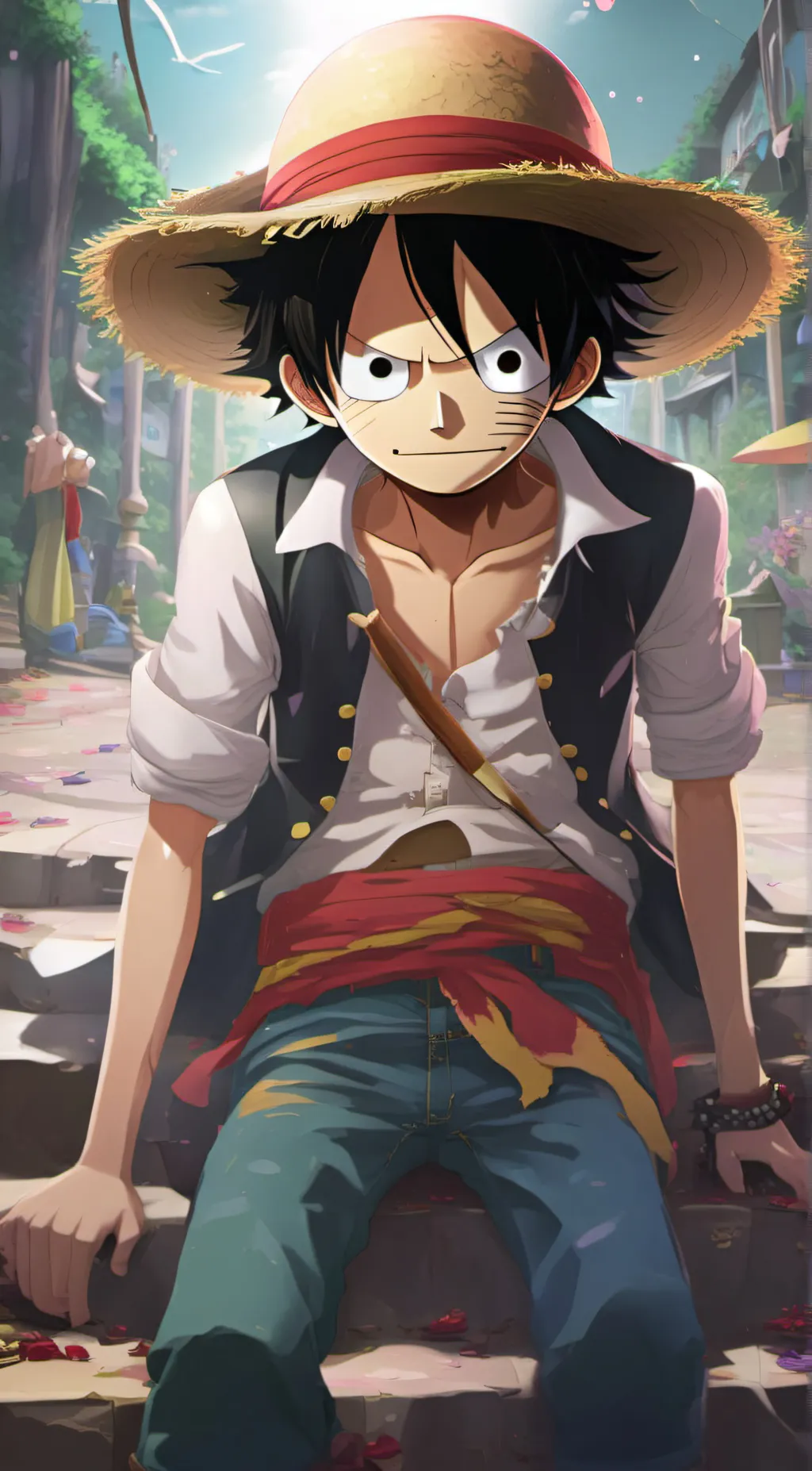 ai character: Luffy background