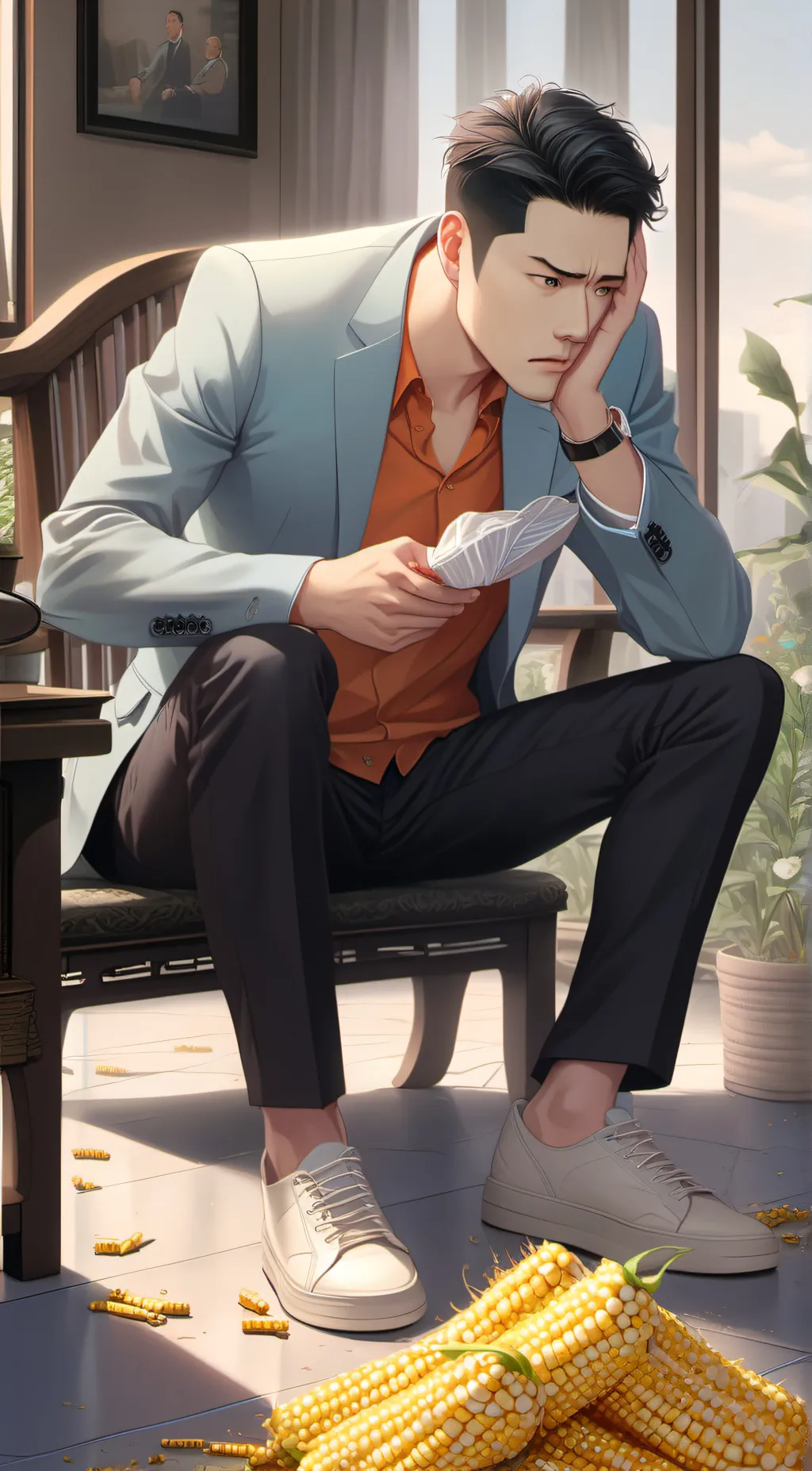 ai character: steven he  background