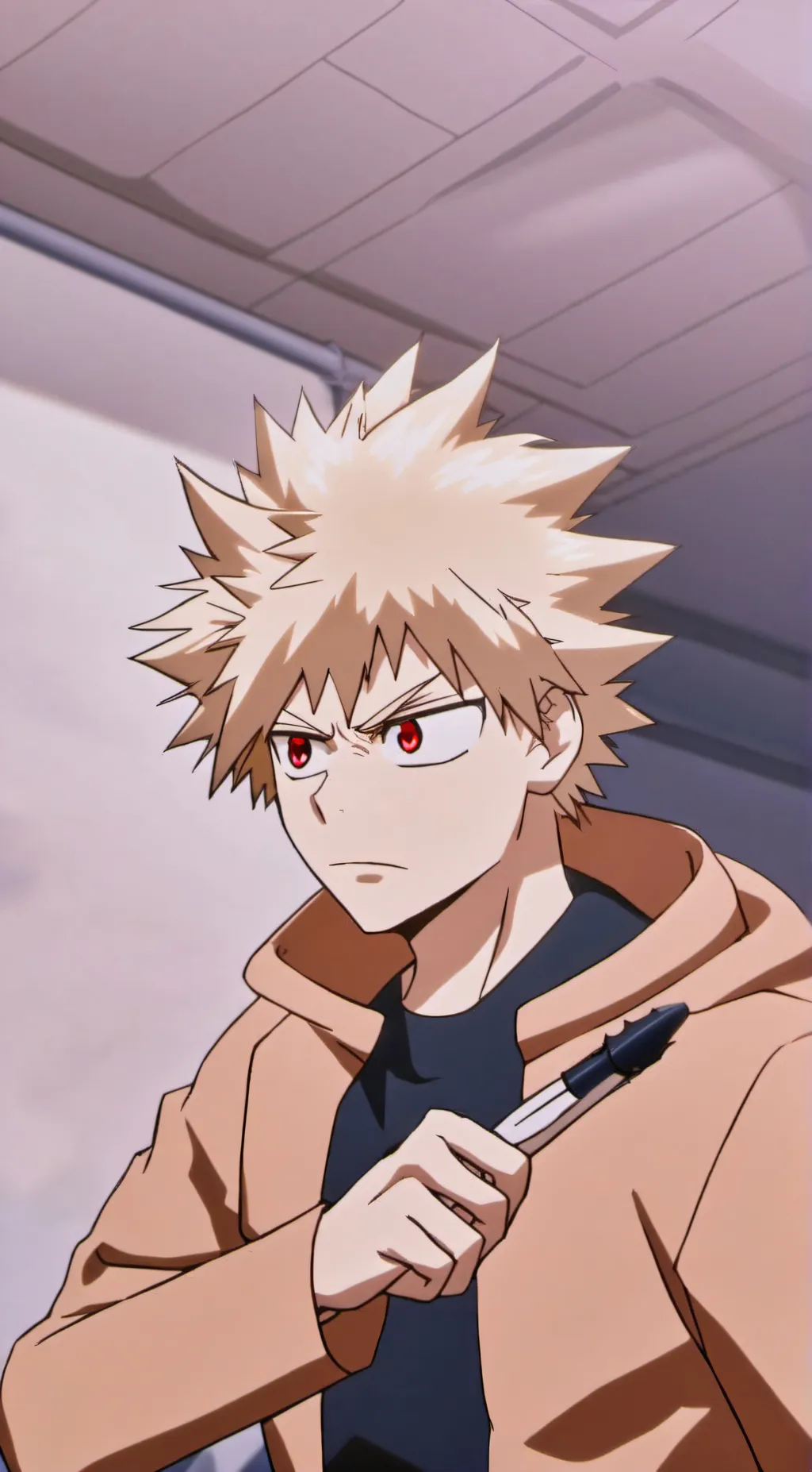 ai character: katsuki bakugo  background