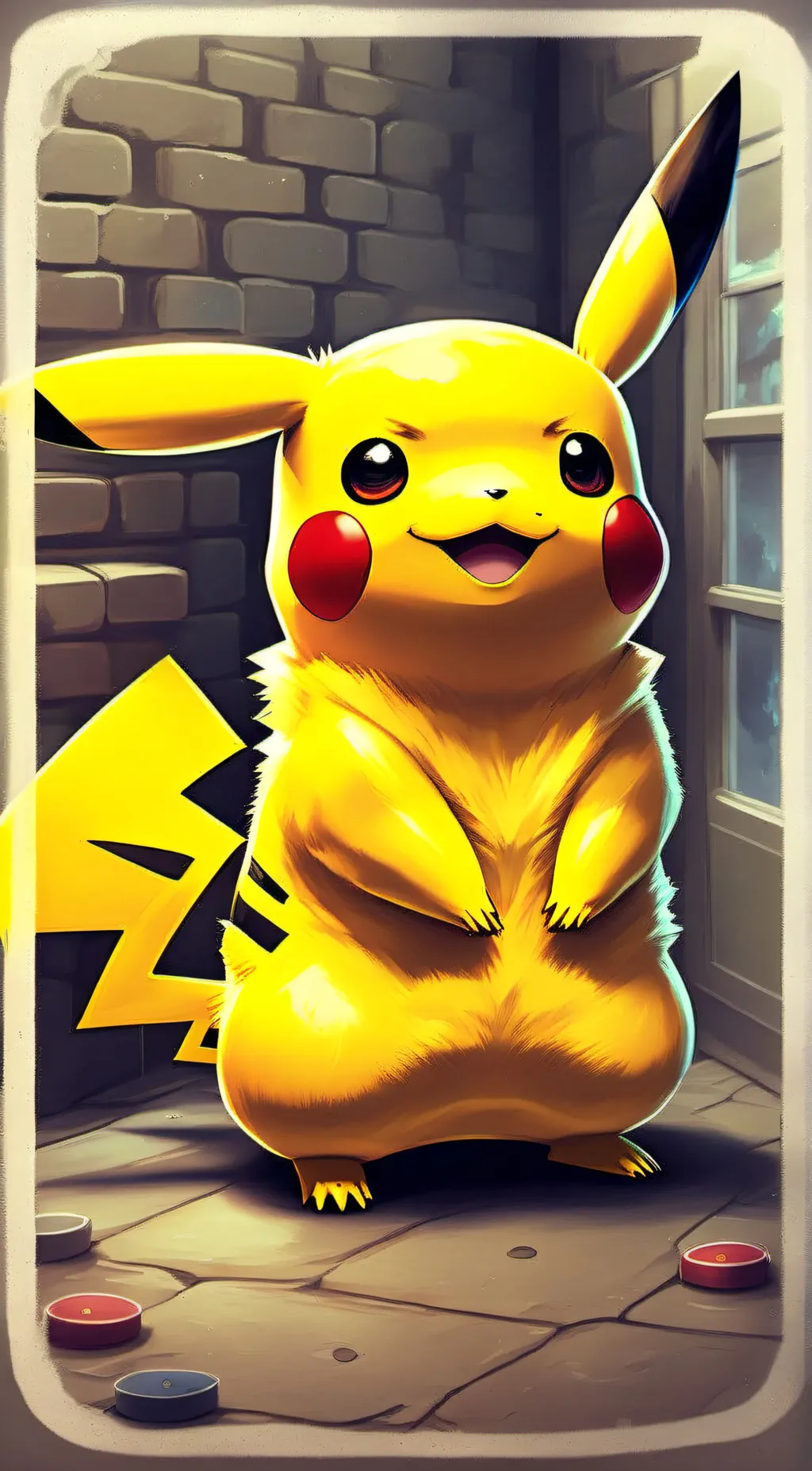 ai character: Pikachu  background