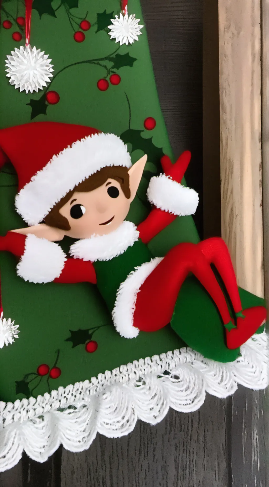 ai character: Elf on the shelf background