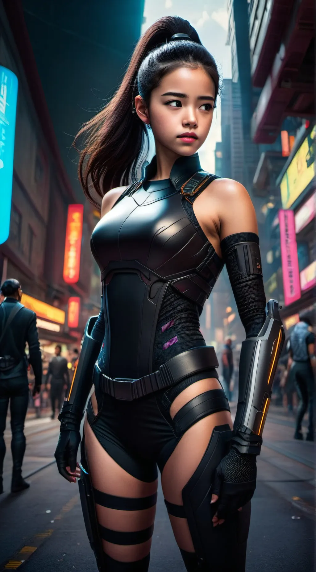 ai character: Jenna Ortega  background