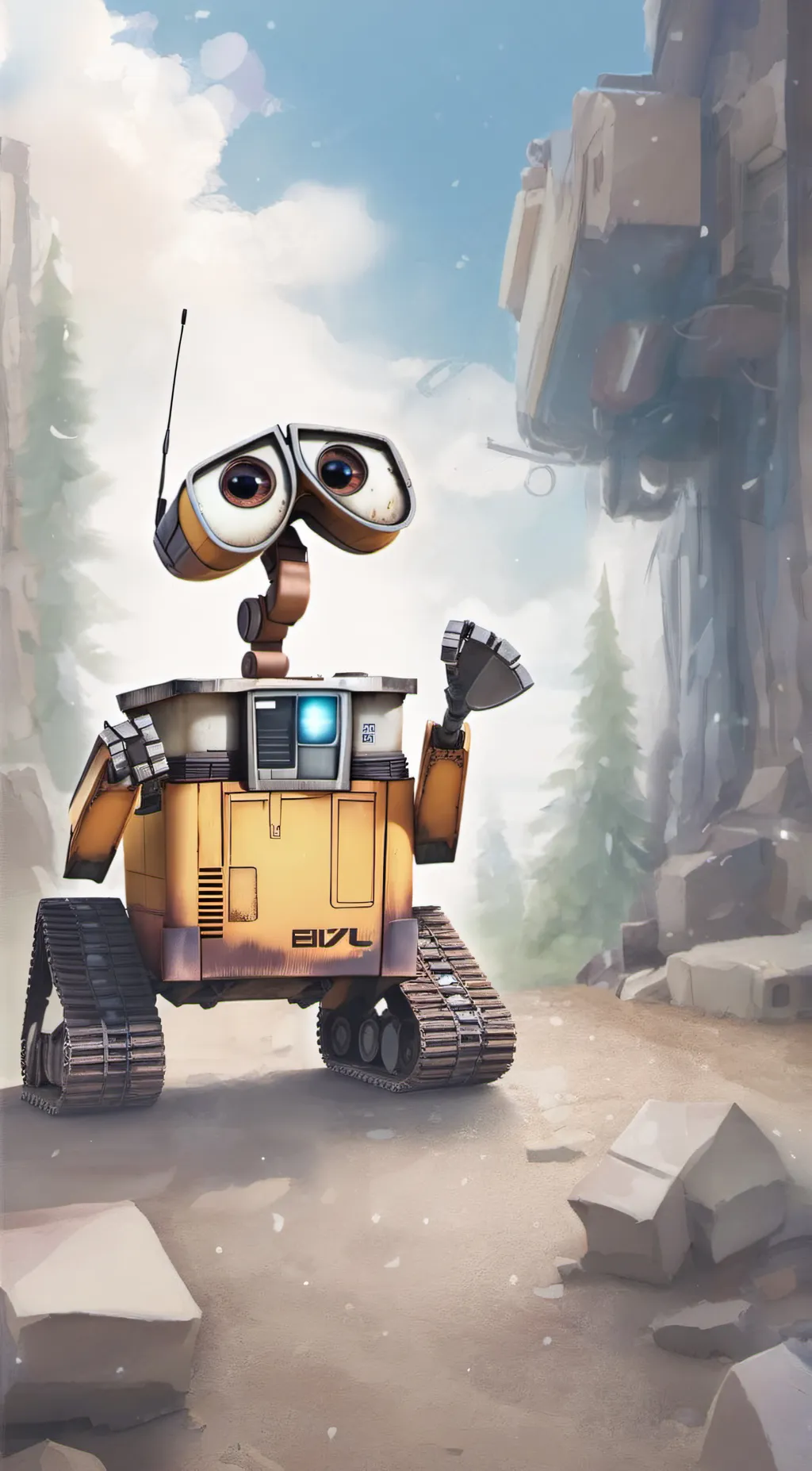 ai character: WALL-E background
