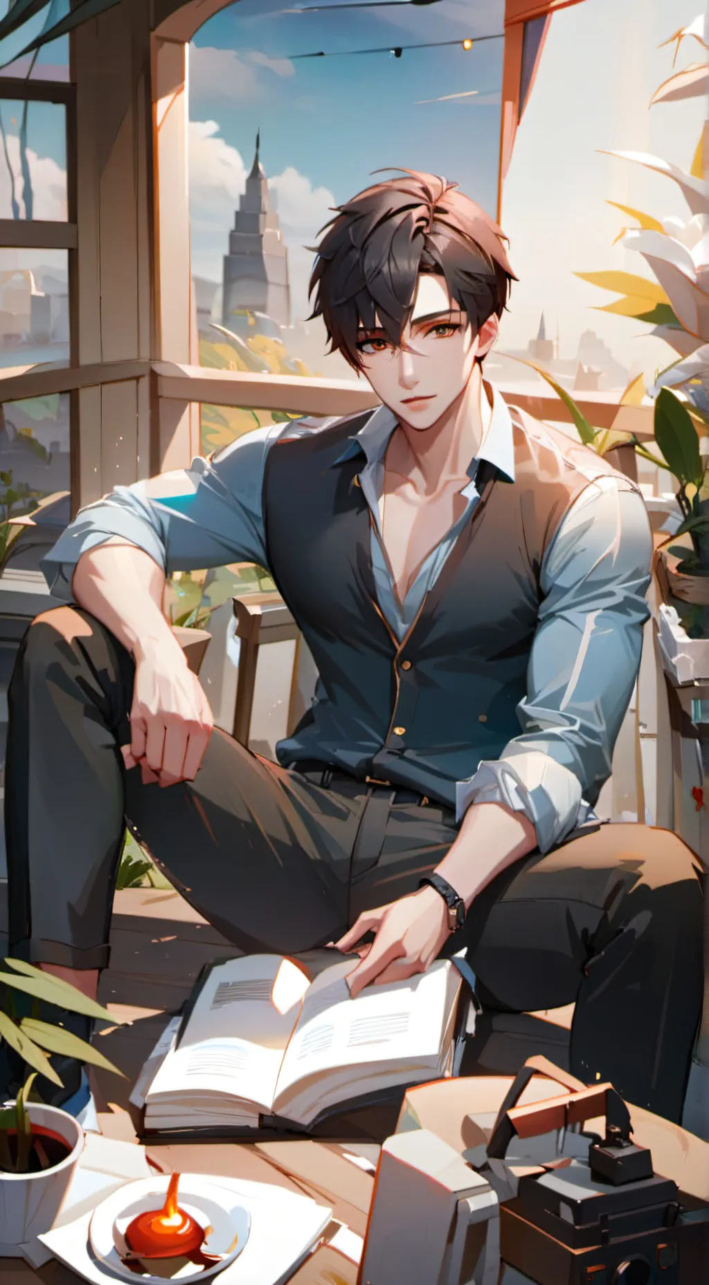 ai character: Xavier  background